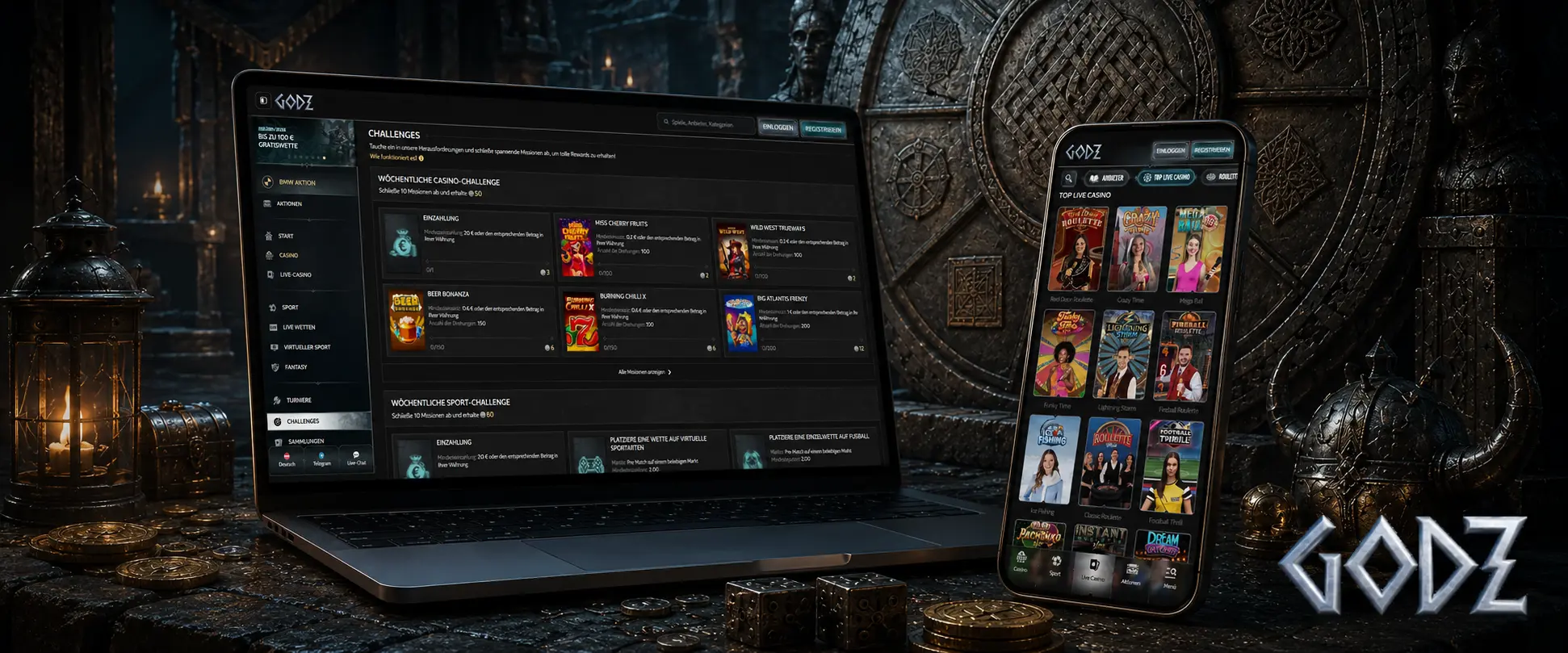 Mobiles Browser Erlebnis bei Godz Casino