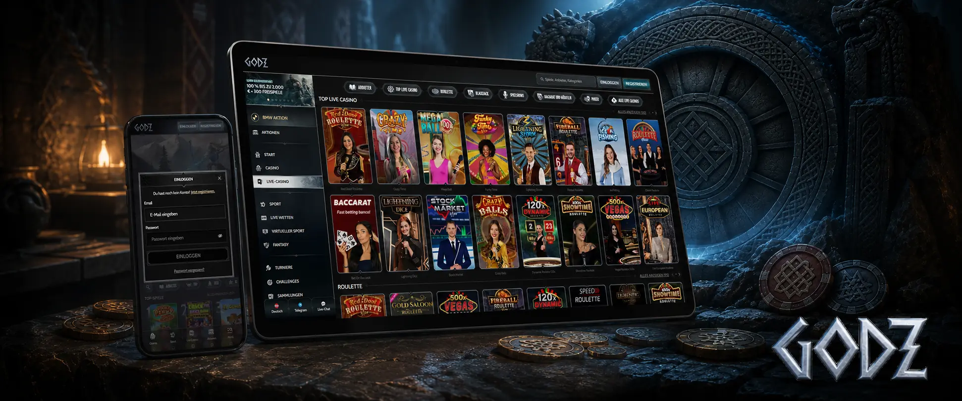 Spielen bei Godz Casino beginnen